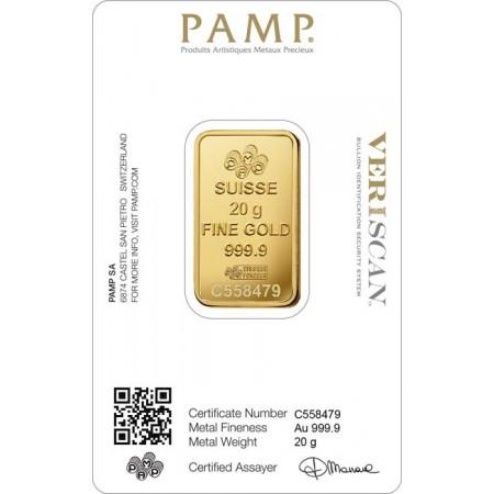 Zlatý zliatok PAMP Fortuna, 20 g