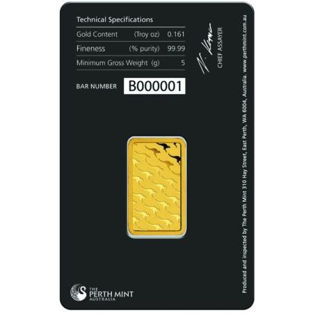 Zlatý zliatok Perth Mint - Klokan, 5 g