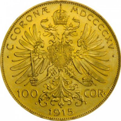 Zlatá minca 100 koruna Františka Josefa I. (rakúska razba)