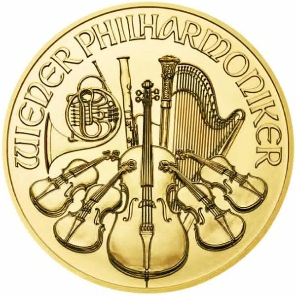 Zlatá minca Viedenskí filharmonici - rôzne roky, 1 oz