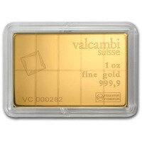 Zlatý zliatok Valcambi 10x1/10 Oz Combibar