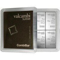 Strieborný tabulkový zliatok CombiBar Valcambi, 10 x 10 g