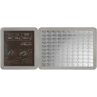 Strieborný tabulkový zliatok CombiBar Valcambi, 100 x 1 g