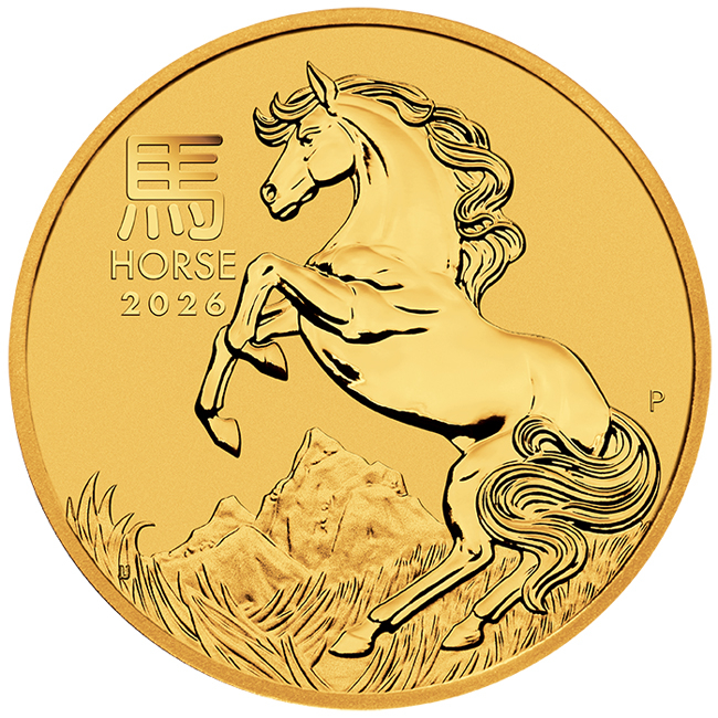 Zlatá minca Lunárna séria III: Rok Koňa 2026, 2 oz