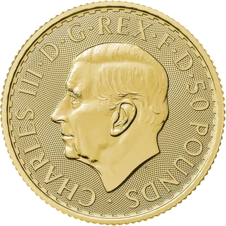 Zlatá minca Britannia Charles III 2026, 1/4 oz