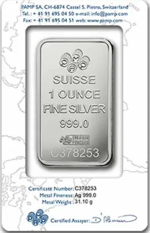 Strieborný zliatok PAMP Fortuna, tuba 20 x 1 oz