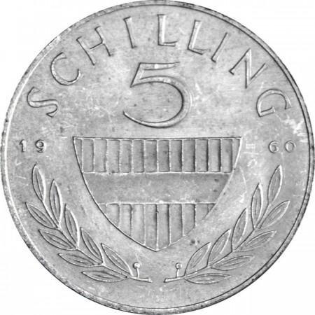 Strieborná minca 5 Schilling