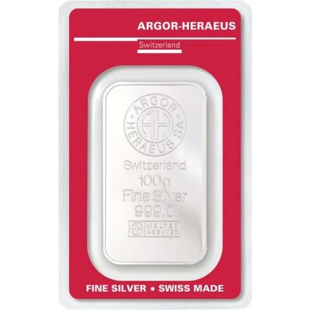 Strieborný zliatok Argor Heraeus 100&nbsp;g