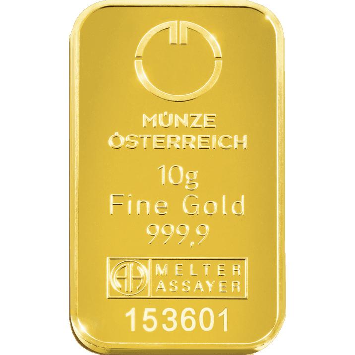 Zlatý zliatok Rakúská mincovna 10 g