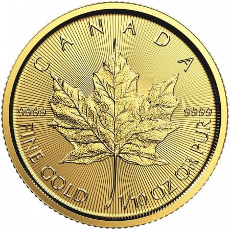 Zlatá minca Maple Leaf různé roky, 1/10