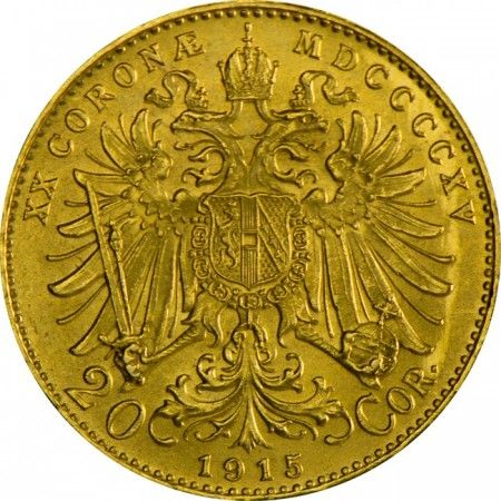 Zlatá minca 20 koruna Františka Josefa I. (rakúska razba)