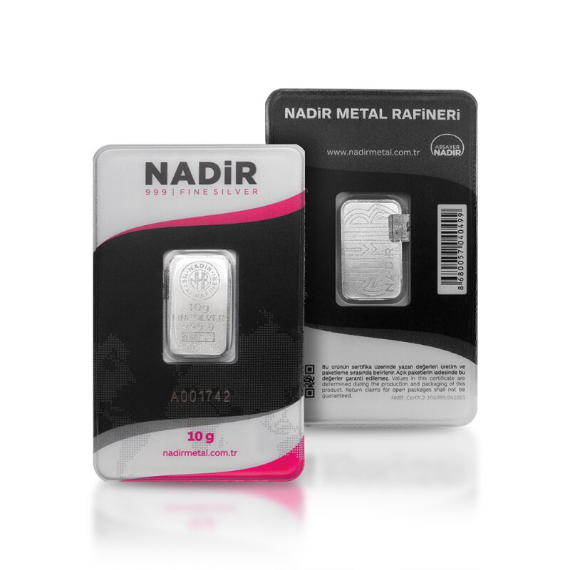 Strieborný zliatok 10&nbsp;g Nadir Metal Rafineri