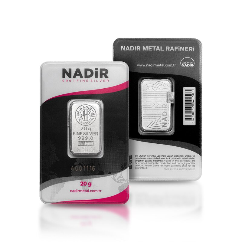 Strieborný zliatok 20&nbsp;g Nadir Metal Rafineri