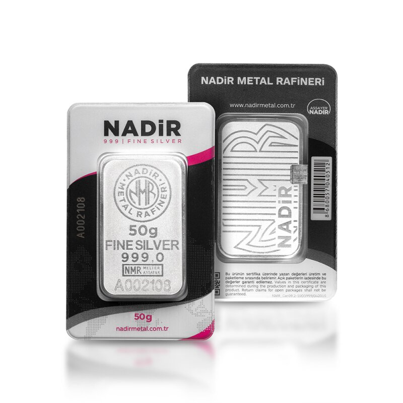 Strieborný zliatok 50&nbsp;g Nadir Metal Rafineri