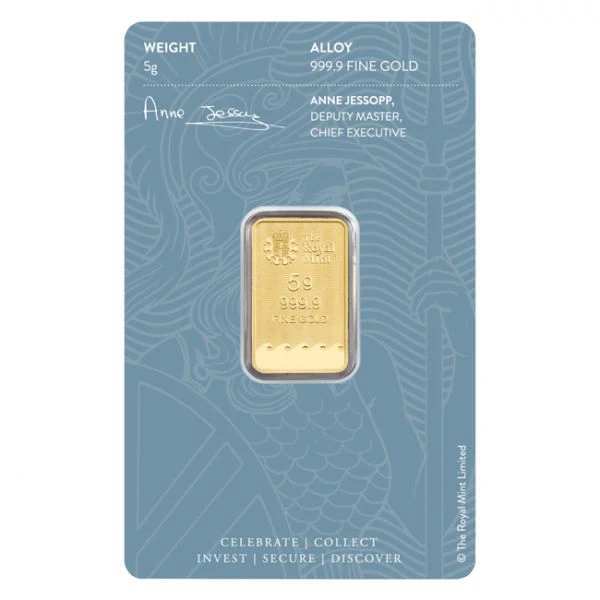 Zlatý zliatok Britannia - The Royal Mint, 5 g