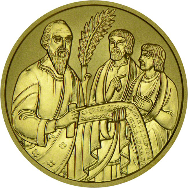 2000 let křesťanství - Bible 2001, zlatá mince v etuji, 10 g