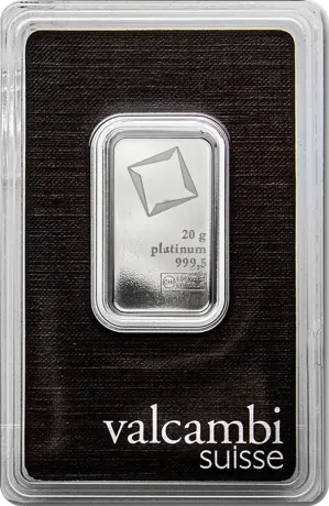 Platinový zliatok Valcambi 20 g