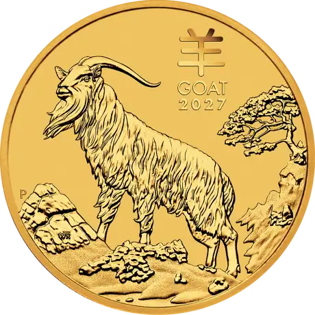 Zlatá minca Lunárna séria III - Rok kozy 2027, 1/20 oz